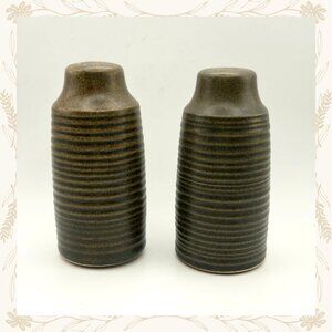 Denby Langley Sherwood Salt & Pepper Shakers – Vintage Stoneware Pair